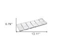 13" Clear Rectangular Crystal Serving Tray