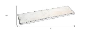 18" White Rectangular Marble Vanity Tray