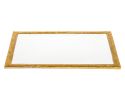 9" Gold and White Rectangular Metal Serving Tray
