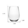 Set of Four Clear Tritan Plastic Stemless All Purpose Wine Glasses