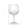 Set of Four Clear Dimpled Tritan Plastic Balloon or Round Bowl Stemmed All Purpose Wine Glasses