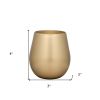 Set of Four Gold Acrylic Stemless All Purpose Wine Glass