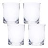 Set of Four Clear Tritan Plastic Stemless Whiskey Glass