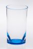 Set of Four Clear And Blue Acrylic Stemless Highball Glass