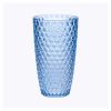 Set of Four Blue Acrylic Stemless Highball Glass