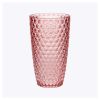 Set of Four Pink Acrylic Stemless Highball Glass