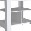 41" Natural and White Wood Kitchen Island Set With Storage