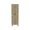41" Natural and White Wood Kitchen Island Set With Storage