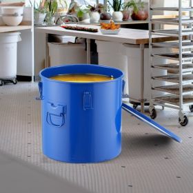 Fryer Grease Bucket, 10 Gal Oil Disposal Caddy Carbon Steel Fryer Oil Bucket With Rust-Proof Coating, Oil Transport Container With Lid, Lock Clips, Fi