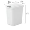 Set of 4 - White 8 Gallon Latch Top Kitchen Wastebasket Trash Can