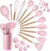 Kitchen Cooking Utensils Set, 23-Piece Silicone Kitchen Utensils Spatula Set with Holder