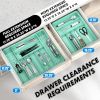 Expandable Kitchen Drawer Flatware Organizer, Turquoise