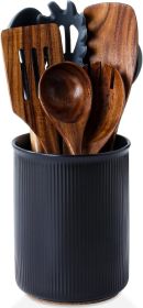 Utensil Holder, Extra Large Utensil Crock, Stable Ceramic Utensil Organizer, Cooking Tool Organizer Set for Kitchen Counter Farmhouse Décor
