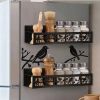 2 Pack Bird Magnetic Spice Rack for Refrigerator Metal Magnet Basket Shelf for Fridge Seasoning Storage Organizers Home Decor Kitchen Accessories