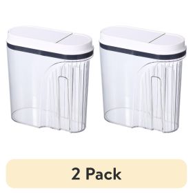 (2 pack)19-Cup Airtight Cereal Container, BPA-Free Food Storage with Easy-Grip Handle and One-Handed Lid for Pantry & Kitchen Organization