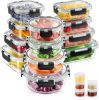 34pcs Glass Food Storage Containers with Lids Set, Airtight Glass Meal Prep Containers (17 Containers 17 Lids), Leak Proof Lunch Container BPA-Free