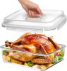 4800 ML / 163 oz / 21 Cup LARGE Glass Food Storage Container with Airtight Locking Lid. Ideal Storing food, Vegetables, Fruits. Baking Casserole