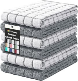 Premium Cotton Kitchen Towels 16"x 28", Large Natural Ring Spun 390 GSM Dish Towels, Super Absorbent Terry Kitchen Hand Towels