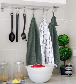 Towels - Kitchen Towels 12 Pack, 15 x 25 Inches, 100% Ring Spun Cotton Super Soft and Absorbent Linen Dish, Tea and Bar Towels Set, Grey