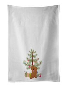 NEW Shih Poo #3 Christmas Tree Kitchen Towel Set of 2 White Dish Towels Decorative Bathroom Hand towel for Hand, Face, Hair, Yoga, Tea, Dishcloth
