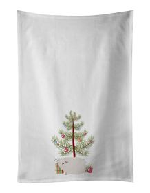 NEW Merino Guinea Pig Merry Christmas Kitchen Towel Set of 2 White Dish Towels Decorative Bathroom Hand towel for Hand, Face, Hair, Yoga, Tea