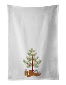 NEW Ruby Cavalier King Charles Spaniel Christmas Tree Kitchen Towel Set of 2 White Dish Towels Decorative Bathroom Hand towel for Hand, Face, Hair
