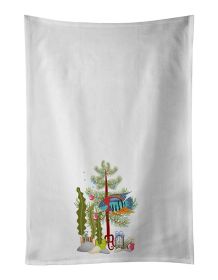 NEW Severum Merry Christmas Kitchen Towel Set of 2 White Dish Towels Decorative Bathroom Hand towel for Hand, Face, Hair, Yoga, Tea, Dishcloth
