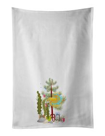 NEW CrownTail Betta Merry Christmas Kitchen Towel Set of 2 White Dish Towels Decorative Bathroom Hand towel for Hand, Face, Hair, Yoga, Tea, Dishcloth