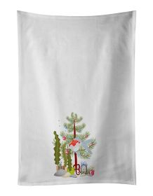 NEW Tamasaba Goldfish Merry Christmas Kitchen Towel Set of 2 White Dish Towels Decorative Bathroom Hand towel for Hand, Face, Hair, Yoga, Tea