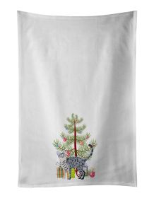 NEW California Spangled Cat Christmas Kitchen Towel Set of 2 White Dish Towels Decorative Bathroom Hand towel for Hand, Face, Hair, Yoga, Tea