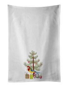 NEW Rosella Merry Christmas Kitchen Towel Set of 2 White Dish Towels Decorative Bathroom Hand towel for Hand, Face, Hair, Yoga, Tea, Dishcloth