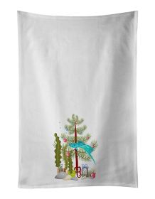 NEW Sword Tail Guppy Merry Christmas Kitchen Towel Set of 2 White Dish Towels Decorative Bathroom Hand towel for Hand, Face, Hair, Yoga, Tea