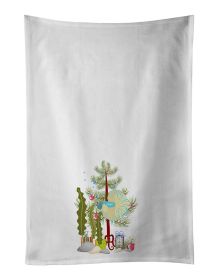 NEW Elephant Ear Betta Merry Christmas Kitchen Towel Set of 2 White Dish Towels Decorative Bathroom Hand towel for Hand, Face, Hair, Yoga, Tea