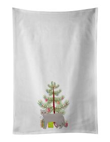 NEW British Semi Longhair Cat Christmas Kitchen Towel Set of 2 White Dish Towels Decorative Bathroom Hand towel for Hand, Face, Hair, Yoga, Tea