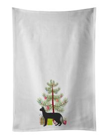 NEW Black Cornish Rex Cat Christmas Kitchen Towel Set of 2 White Dish Towels Decorative Bathroom Hand towel for Hand, Face, Hair, Yoga, Tea, Dishcloth