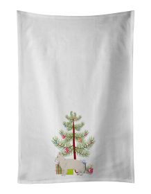 NEW American Shorthair Cat Christmas Kitchen Towel Set of 2 White Dish Towels Decorative Bathroom Hand towel for Hand, Face, Hair, Yoga, Tea