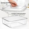 4800 ML / 163 oz / 21 Cup LARGE Glass Food Storage Container with Airtight Locking Lid. Ideal Storing food, Vegetables, Fruits. Baking Casserole