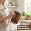 Wine Barrel Design Kitchen Utensil Crock, Vintage Rustic Burnt Wood Cooking Tool Holder