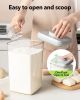 Airtight Food Storage Container with Pop Lid 130ml Scoop, 4L/4.2qt *2 BPA-Free Cereal, Rice, Flour, Pasta Snack Container, Stackable Durable