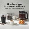 Coffee Grinder Black Electric Blade Grinder for Coffee Beans, Medium Grind, 12 Cup Capacity