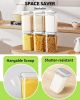 Airtight Food Storage Container with Pop Lid 130ml Scoop, 4L/4.2qt *2 BPA-Free Cereal, Rice, Flour, Pasta Snack Container, Stackable Durable