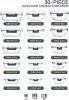 30 Pieces Glass Food Storage Containers with Snap Locking Lids,Glass Meal Prep Containers Set - Airtight Lunch Containers, Microwave, Oven