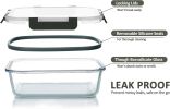 24-Piece Glass Food Storage Containers with Upgraded Snap Locking Lids,Glass Meal Prep Containers Set - Airtight Lunch Containers, Microwave, Oven
