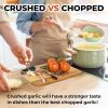 Kitchen Premium Garlic Press Set - Rust Proof Professional Garlic Mincer Tool - Easy-Squeeze