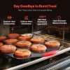 Baking Pans Set, 8-Piece, Nonstick Carbon Steel Cookware Sheets & Trays, Stackable Kitchen Oven Bakeware Cooking Sets with Silicone Handles