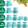 8 Pack Collapsible Food Storage Containers With Lids, Collapsible Storage Containers Sets Silicone Collapsible Bowls For Camping, RV Accessories