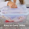 6500 ML / 220 oz / 28 Cup LARGE Glass Food Storage Container with Airtight Locking Lid. Ideal Storing food, Vegetables, Fruits. Baking Casserole