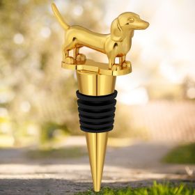 A Dachshund-shaped Red Wine Stopper, A Household Wine Champagne Stopper (Option: Golden HJS1807)